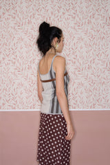 Square Knit Cotton Tank Top