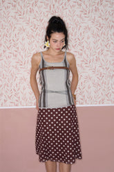 Square Knit Cotton Tank Top