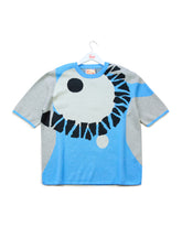 Eye of Tyre Mid-night Knit Cotton T-Shirt