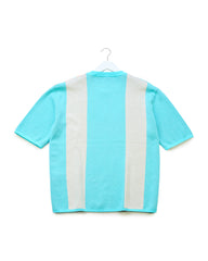 Paint Splashed Poker Knit Cotton T-Shirt