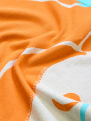 Paint Splashed Poker Knit Cotton T-Shirt