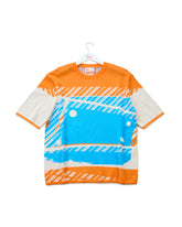 Seaside Holiday Orange Knit Cotton T-Shirt