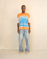 Seaside Holiday Orange Knit Cotton T-Shirt