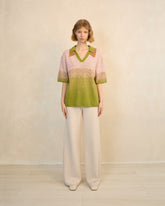 Twin-Collar Polo Shirt - Avocado