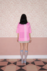 Bouclé Colour Block Polo