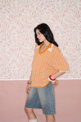 Tangerine Check Polo