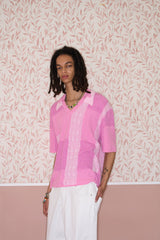 Bouclé Colour Block Polo