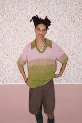 Twin-Collar Polo Shirt - Avocado