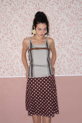 Square Knit Cotton Tank Top