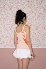 Sunrise Cheese Cotton Tank Top - Artisanal Knitting