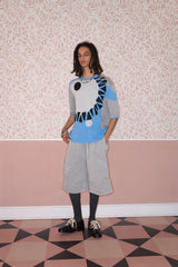 Eye of Tyre Mid-night Knit Cotton T-Shirt