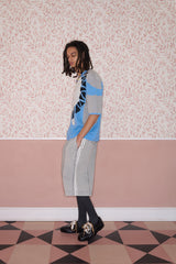 Eye of Tyre Mid-night Knit Cotton T-Shirt