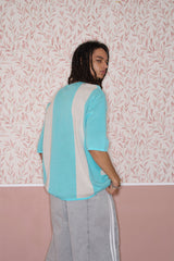 Paint Splashed Poker Knit Cotton T-Shirt