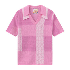 Bouclé Colour Block Polo