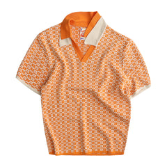 Tangerine Check Polo