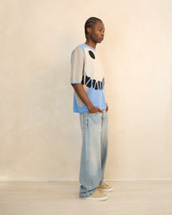 Eye of Tyre Mid-night Knit Cotton T-Shirt