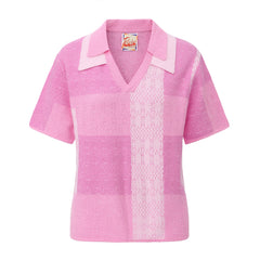 Bouclé Colour Block Polo